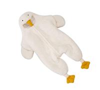 Spacnana Baby Onesie, Thickened Sherpa Fleece Infant Bodysuit with Cute Goose Head Hat for Winter and Halloween Costumes