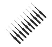 Spacnana Banana Plug Wire Test Probe 10Pcs Stainless Steel Needle for Multimeter Automotive Testing with Puncture Design 60V DC 30V AC 10A Current (Black)