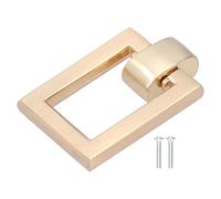 Spacnana Brushed Gold Cabinet Pull, Zinc Alloy Wardrobe Drawer Handle | Screws Included for Solid Attachment, Brushed Finish Resists Fingerprints, Square Modern Edge, Matte Gilded