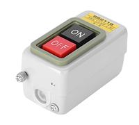 Spacnana BS211B 3P AC Motor On Off Switch, Plastic Self Locking Push Button Control, Ideal for Industrial Machines and Equipment /380V