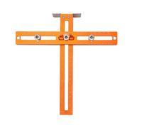 Spacnana Cabinet Hardware Jig, Aluminum Alloy Cabinet Handle Drill Guide with and Imperial System, Foldable Template for Knobs Pulls Kitchen Drawers