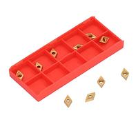 Spacnana Carbide Turning Inserts with CVD Coating DCMT070204 10pcs Cutter Inserts 2.38mm Cutting for CNC Turning and Milling for SDJCR L110 1212 H07 Tool Holders