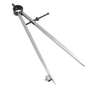 Spacnana Carbon Steel Drafting Compass with Pencil Fixed Device for Precision Line Drawing on Metal and Leather Crafts 100mm to 300mm (250mm)