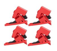 Spacnana Circuit Breaker Lockout Device, ABS Clamp On Single Pole Breaker Lockout 120 277V, High Temperature Resistant 4 Pack for Electrical Maintenance Technicians Panels