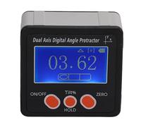 Spacnana Digital Angle Gauge Dual Axes Inclinometer with Magnetic Base | Aluminum Alloy Cage, Backlit Auto-Reverse Display, Single-Button Angle to Slope Conversion, 0.01° Resolution