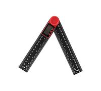 Spacnana Digital Display Angle Ruler ABS Digital Angle Finder 200mm 0.00 to 999.9 Degree LCD Readout 0.05 Degree Resolution Lightweight Measuring Tool for Woodworking Layout Users (200mm)