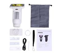 Spacnana Digital Microscope, ABS Handheld USB Microscope with 2.8 Inch LCD Screen, 700X 1080P 8 LED Lights Rechargeable Portable for Kids Age 4 Plus Learning (Monocular)