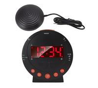 Spacnana Digital Vibration Alarm Clock 110 Decibels Loud Alarm Clock, Shake Awake Vibrating Clock with Red Flashing Light, for Heavy Sleepers, Elder, Student