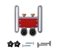 Spacnana Double Wheel Bearing Roller Featherboards, Height Adjustable Sliding Feeding Roller for Table Saw Band Saw, with Flexible Polyurethane Wheels and Aluminum Alloy Construction