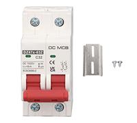 Spacnana DZ47s 63Z DC Miniature Circuit Breaker, 2 Pole 32A 1000V 6000A Breaking Capacity for Arc Extinguishing Solar PV System Marine Power System DC Power System