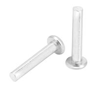 Spacnana Flat Head Solid Rivet Aluminum Countersunk Solid Rivets M2.5 X 16mm 100pcs Flat Head Fasteners for Metalworking Repair Assembly with Resistance Structure (M2.5 * 16)