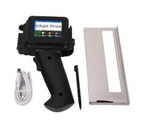 Spacnana Handheld Inkjet Printer, Portable Mini Quick Drying 12.7mm Text Barcode QR Code Counter, with Ergonomic Handle for Wood Fabric Glass Plastic