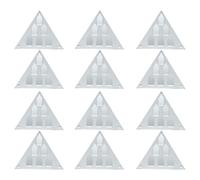 Spacnana Impaling Clips for Acoustic Panels, Galvanized Steel Triangular Push On Impaler Mount with Screws, 12 Pack 3.9x4.6in for Soundproof Walls Studios