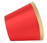 Spacnana Iron Fabric Lampshade, Classic European Style, E27 Compatible, Ideal for Bedrooms and Studies, Smooth ClipOn Installation (PX134 red)