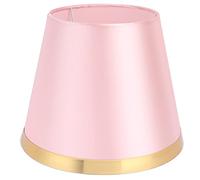 Spacnana Iron Fabric Lampshade, Classic European Style, E27 Compatible, Ideal for Bedrooms and Studies, Smooth ClipOn Installation (PX132 Pink)