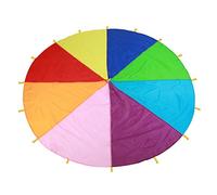 Spacnana Kids Play Parachute, Multi-color Outdoor Game Exercise, Promote Team Cooperation, Beneficial for Kindergarten Teaching Aids, Oxford Fabric (/ 11.8ft)