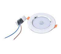 Spacnana LED Flush Mount Ceiling Light, Aluminum Dimmable Downlight with Infrared Sensor, 9W Bright Fixture for Bedroom Kitchen Hallway (Warm Light)