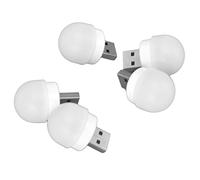 Spacnana LED Night Light, USB Mini Bulbs with Modern Design, 5 Pack Energy Saving Portable Lights for Bedroom Nursery Bathroom Hallway (Warm Light 5PCS)