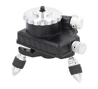Spacnana Level Adjustment Base, 360 Degree Rotatable Micro Knob X Y Axis Fine Tuning Adapter with 1 4in 5 8in Thread and Bubble Level for Tripod Connector