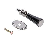Spacnana Matte Black Zinc Alloy Single Hole Cabinet Handle, Modern Square | Smooth Scratch-Proof , Matte Black Coating, 5-Second Cross Screwdriver Setup, For Closets Wardrobes Cupboards