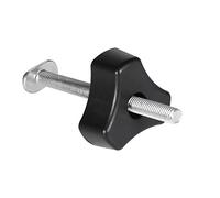 Spacnana Metal Quick Acting Hold Down Clamp Set, Woodworking Metalworking Tool with T Track for Positioning, Fixturing, Clamping Jigs (T-Screw + M8 Plastic Handle)