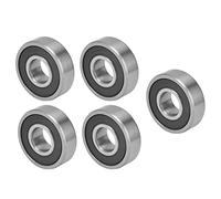 Spacnana Miniature Ball Bearings, Rubber Sealed Deep Groove Bearings, Ultra Light High Performance for Motors and Appliances (6004 rubber seal)