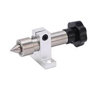 Spacnana Miniature Woodworking Lathe Thimble, 45 Steel Live Center Tailstock Accessory, Silver Black, Compact Quick Installation, Small Telescopic Design for Woodworking
