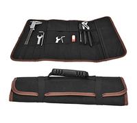 Spacnana Multifunction Pouch Holder, 600D Composite EVA Tool Roll Up Storage Bag with Handle for Hand Tools, Compact Organizer for DIY Mechanics Electricians (Black)