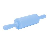 Spacnana Non-Stick Silicone Rolling Pin Dough Roller Pastry Roller with Comfort Contoured Plastic Handle for Pasta Cookie Dough Baking Kitchen (Blue)