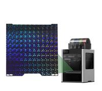 Spacnana PEC PEK Build Plate, Double Side Glossy Kaleidoscope Confetti Flexible Heated Bed for Lab H2D 3D Printer 355x346mm