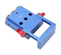 Spacnana Pocket Hole Drill Guide, Aluminum Alloy Woodworking Drill Guide with 9.5mm Bit, Easy Setup, Complete 5 Piece Set for Flush Corner Angle Joints Cabinet Picture Frame Users