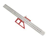 Spacnana Premium Material Center Rule, 12 Inches 45 ° 90 ° Measurement of the Tool Written with a Wide Range, for Carpenter Professionals, Stainless Alloy Steel of Aluminum Alloy