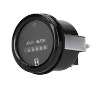 Spacnana Quartz Hour Meter, 12-36V AC/DC Timer | Anti-Slip Screw Mount, Flashing Light Run Indicator, Plug-In Terminal Connector, All-Weather Engine Monitoring