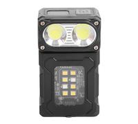 Spacnana Rechargeable Flashlight 800lm, Magnetic Clip On LED Flashlight with 90° Adjustable Head & COB Side Light, 1200mAh for Walking Dog Camping Emergency (LED)