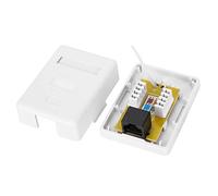 Spacnana RJ45 CAT6 Single Port Desktop Information Junction Box with Screw Mount Design for Network Wiring Surface Mounted Applications