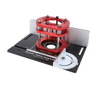 Spacnana Router Table Lifting System, 51mm Lifting Stroke Aluminum Alloy Insert Plate with Hand Crank Handle, for Routers with 64 66mm Motor Diameter