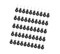 Spacnana Screw In Ring Insulator, Durable Black Electric Fence Accessories for Wood Post with 50 Pcs 3.54 Inch Length
