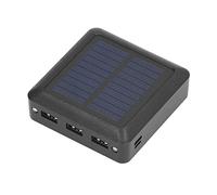 Spacnana Solar Energy Bank Led By 10,000 MAh for Outdoor Camp Fishing, 3 USB Output power. MINI SERVICE SERVICE TELEFERO WITH A Long Battery Life for Travelers, Black Plastic