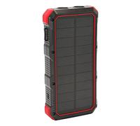 Spacnana Solar Power Bank 36800MAH FAST 3 USB Portable Solar Charger with LED Light, Multiple Protection for Outdoor Camp and Travel (Red)