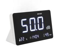 Spacnana Sound Level Meter, ABS Material, 4 in 1 Noise Decibel Reader with Temperature Humidity Time Display for Home Studio and Professional Use