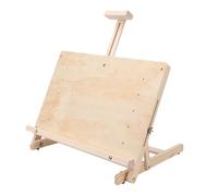 Spacnana Tabletop Easel Beech Wood Adjustable Drawing Stand, 0-80 Degree Angle Desk Easel with Tray for Painting Art Display Sketching