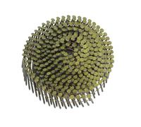 Spacnana Thread Coil Nail Steel Wire Coil Siding Nails 2.1 X 38mm 40 Rolls 16000 Counts 15 Degree Round Head Ring Shank for Roofing Cladding Pallets Fences Deck Framing