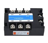 Spacnana Three Phase Solid State Relay 3-32VDC Input 25A-120A with Pure Aluminum Heat Sink for CNC Machinery and Industrial Automation Equipment (BERM-3 032 38120Z（120A）)