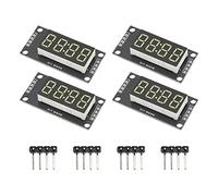 Spacnana TM1637 Unit Chip 4 -Digit 7 Digital SémentoSiegeModule Easy to Install 4 Units for Home Automation Systems (White MRA110F)