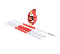 Spacnana Total Station Surveying Prism, K9 Optical Glass Mini Prism, 25.4mm Diameter with 4 Poles for Tunneling and Highway Inspection