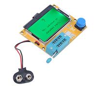 Spacnana Transistor Tester, Plastic Digital Resistance Meter with 2x16 LCD Display, Auto Detection, One Key Test, Measures Transistor Capacitance Resistance for Electronics Repair