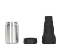 Spacnana Vacuum Insulated Can Stainless Steel Thermal Bottle Cooler Tank 12oz with Built-in Bottle Opener for Beer Party Beach Barbecue (Steel Color)