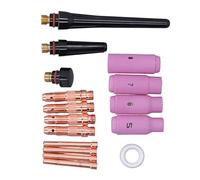 Spacnana Welding Torch Accessories, Copper Ceramic Nozzle Electrode Clips Kit for 17 18 26 Welding Torch, Durable Replacement Parts