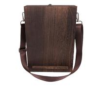 Spacnana Wooden Postman Bag, Beech Wood Portable Artist Tool Box, Table Easel for Painting and Sketching, Perfect for Artists and Writers
