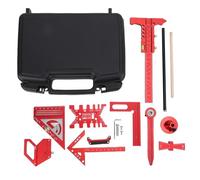 Spacnana Woodworking Measurement Tool Kit, Aluminum Alloy Ruler Set with Storage Box for Wood Board Splicing, Drawing, Carving and Polishing